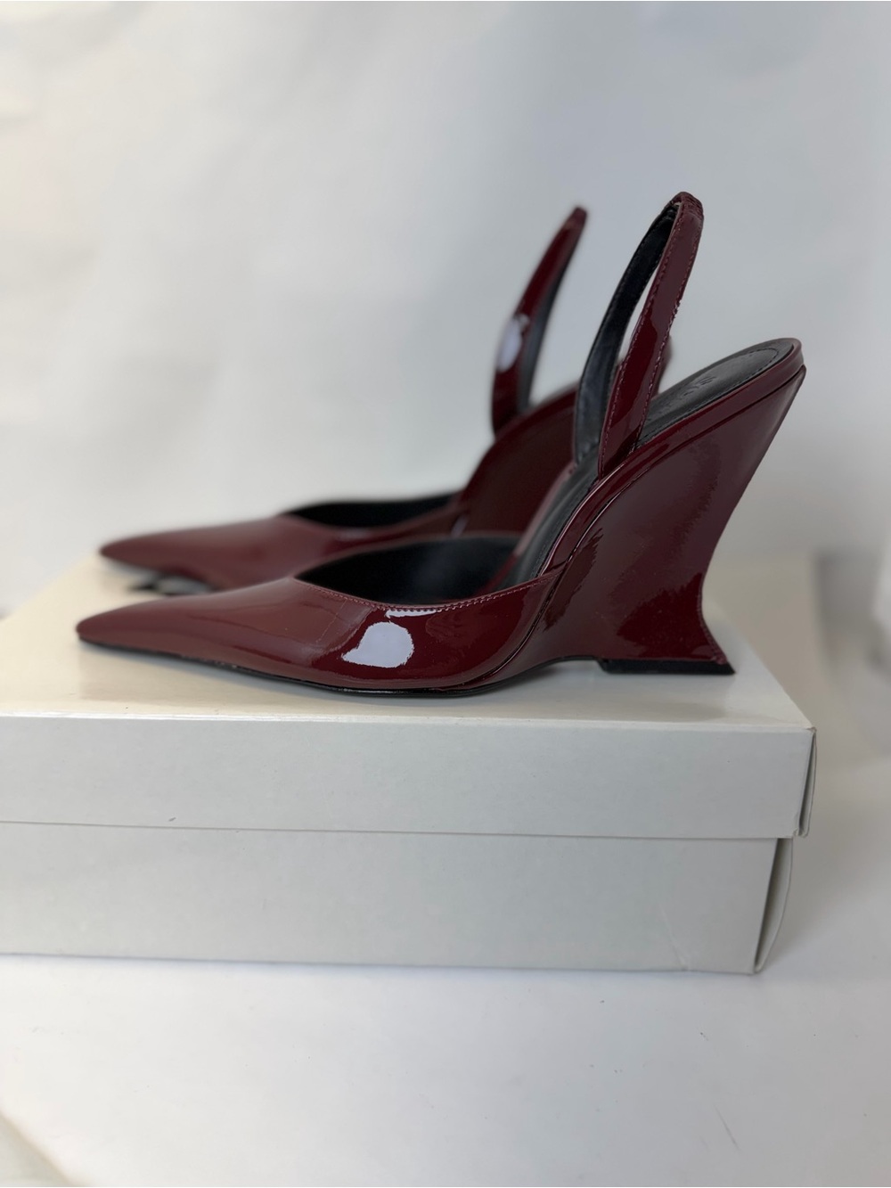 Schutz Siena Pump in Rubi Wine pointed toe sling-back high heel - Picture 5 of 7